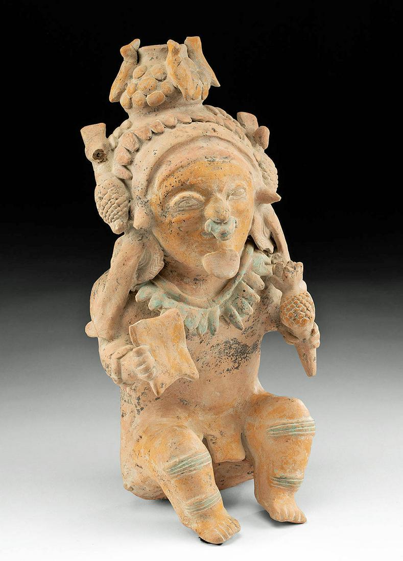 Jamacoaque Polychrome Seated Warrior - TL'd (1 of 4)