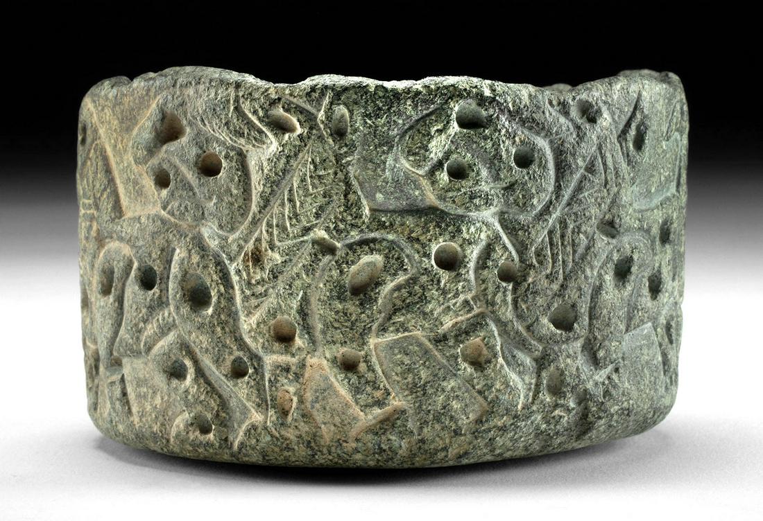 Bactrian Stone Bowl w/ Procession of Lions (1 of 6)