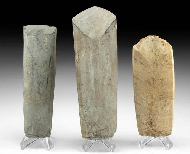 3 Neolithic Javanese Stone Gouge & Adze Blades (#0230) on Nov 17, 2022 ...