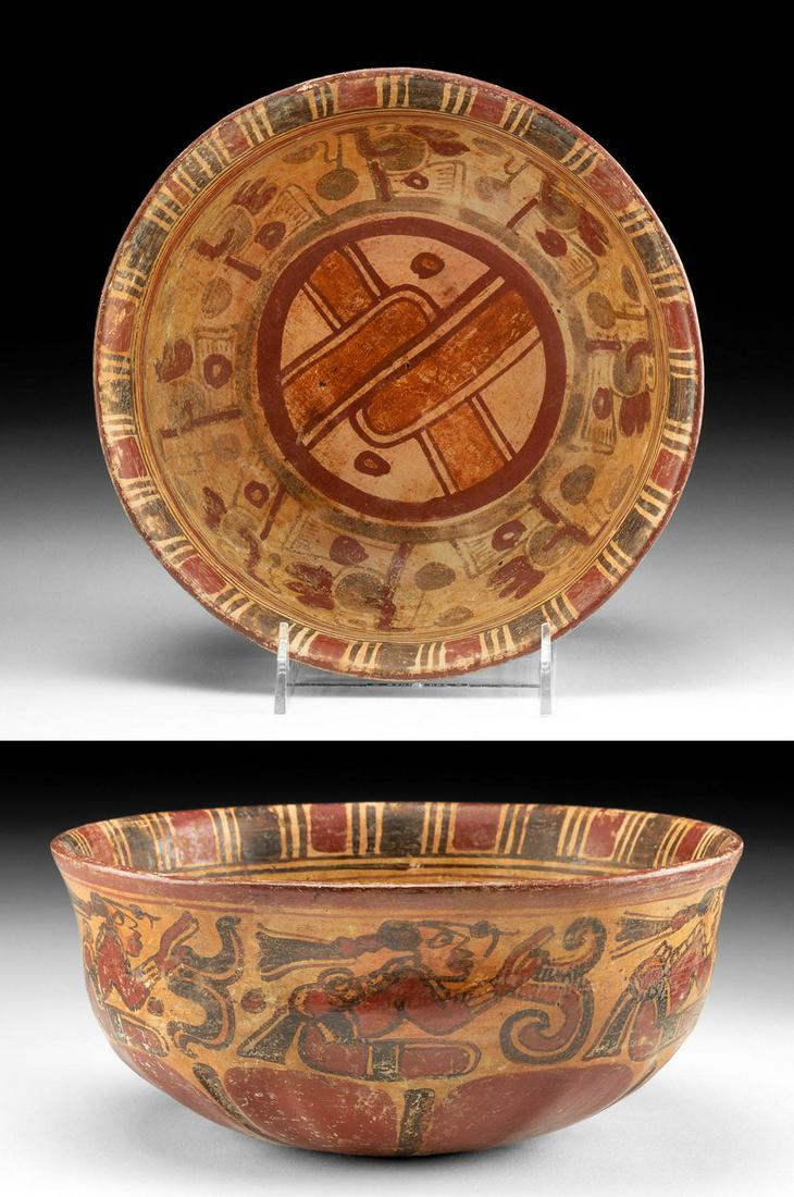 Maya Copador Bowl Scribes & Turkeys, ex-Schmitt (1 of 6)