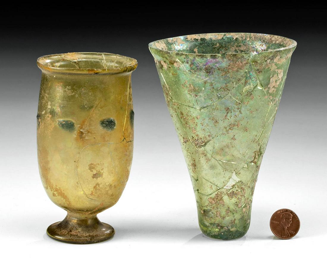 Ancient Glass Vessels, Roman / Byzantine (pr) (1 of 4)