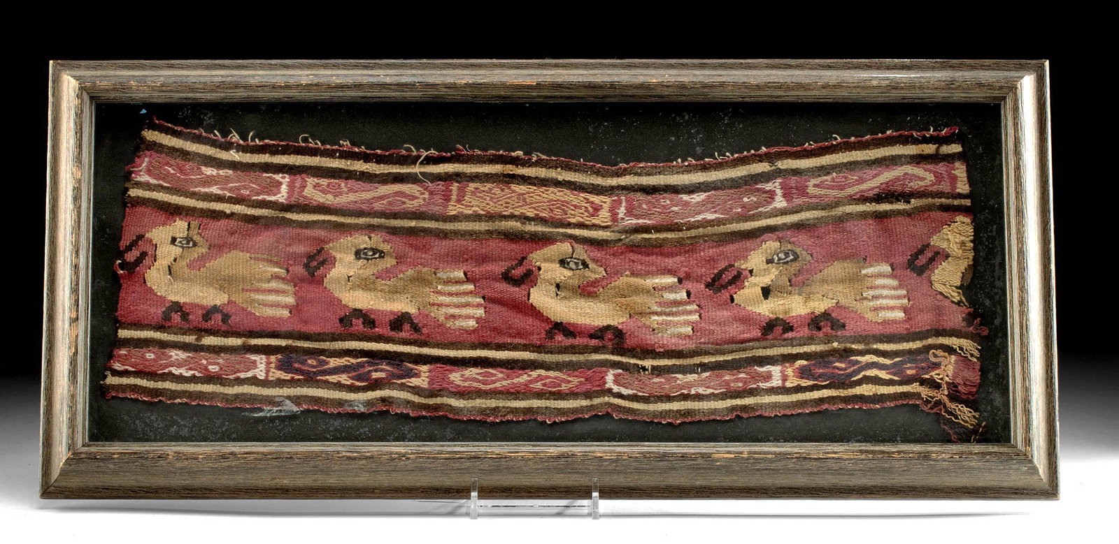 Pre-Columbian Chancay Textile Panel w/ Birds (1 of 3)