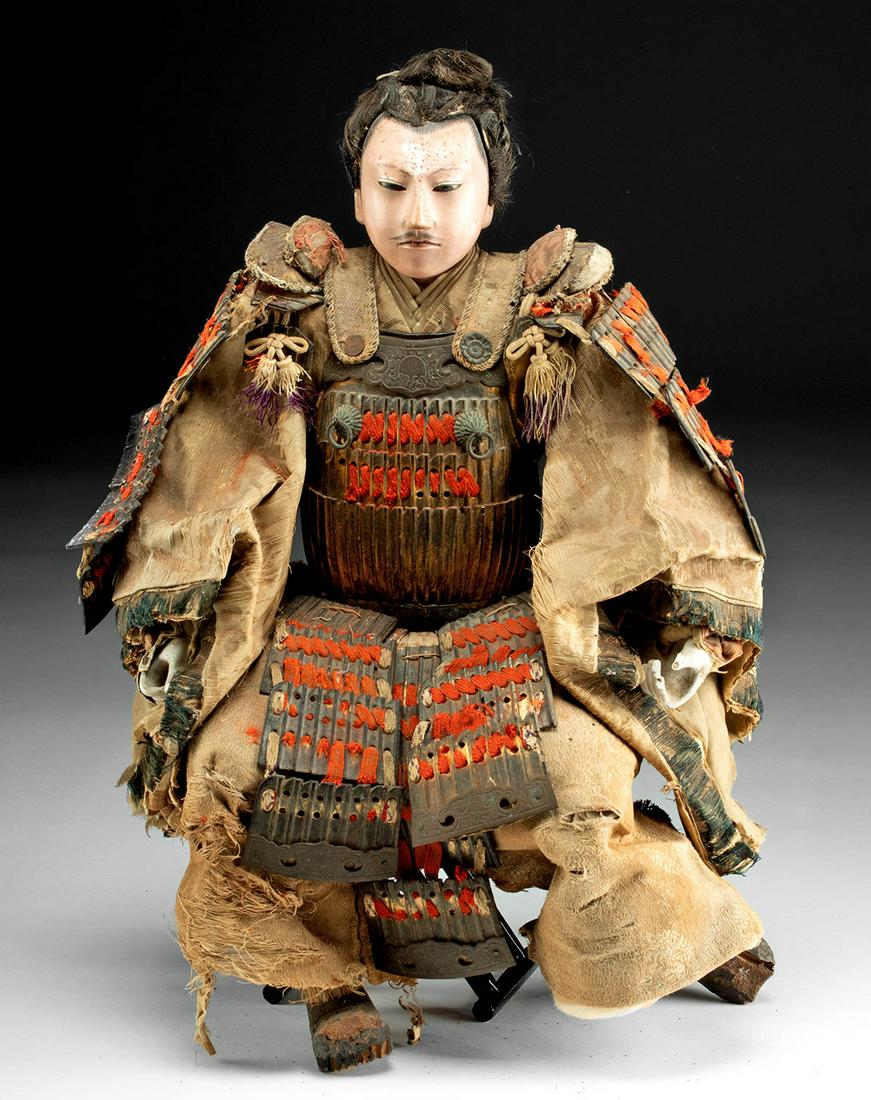 19th C. Japanese Meiji Gofun Doll Samurai / Shogun (1 of 4)