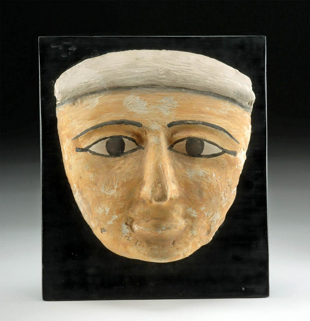 Ancient Egyptian Painted Wood Sarcophagus Mask (1 of 4)