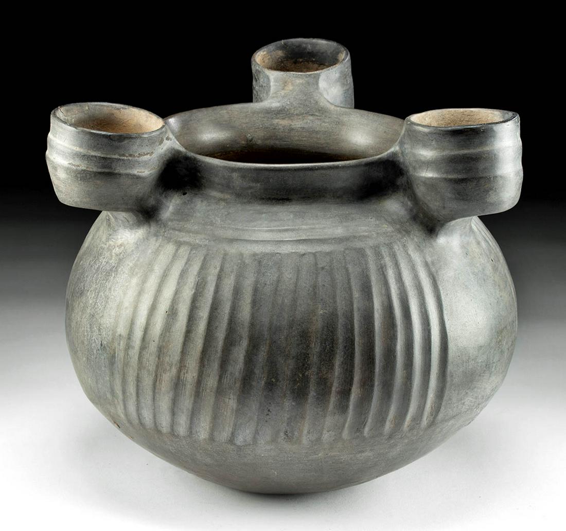 Ancient Azerbaijani Ardabil Blackware Kernos TL'd (1 of 4)