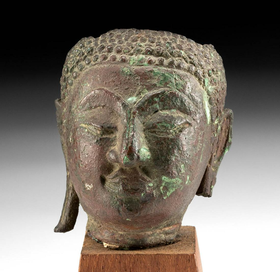 12th C. Thai Bronze Buddha Head (TL'd Core) (1 of 4)