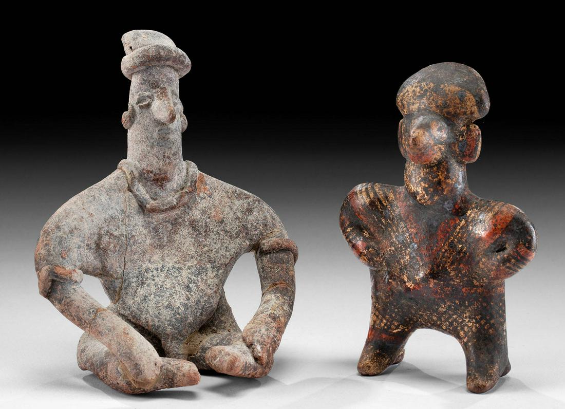 2 Colima & Nayarit Pottery Figures w/ Pigments (1 of 3)