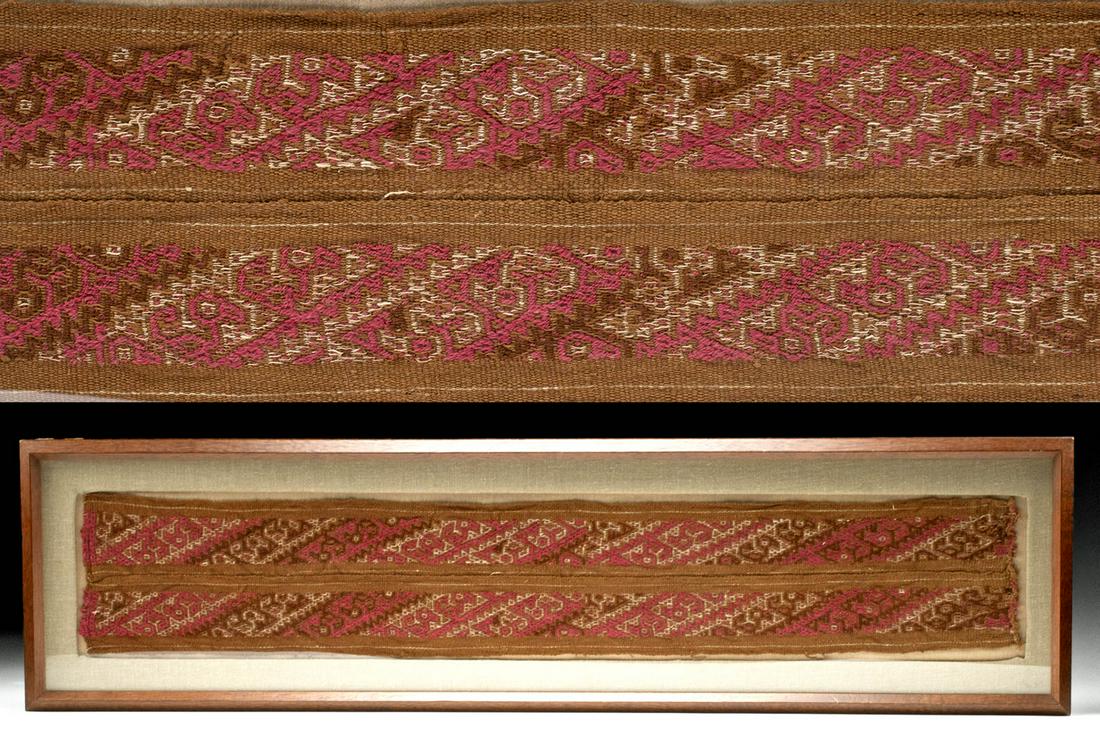 Chancay Polychrome Textile Panels Dazzling Pair! (1 of 4)