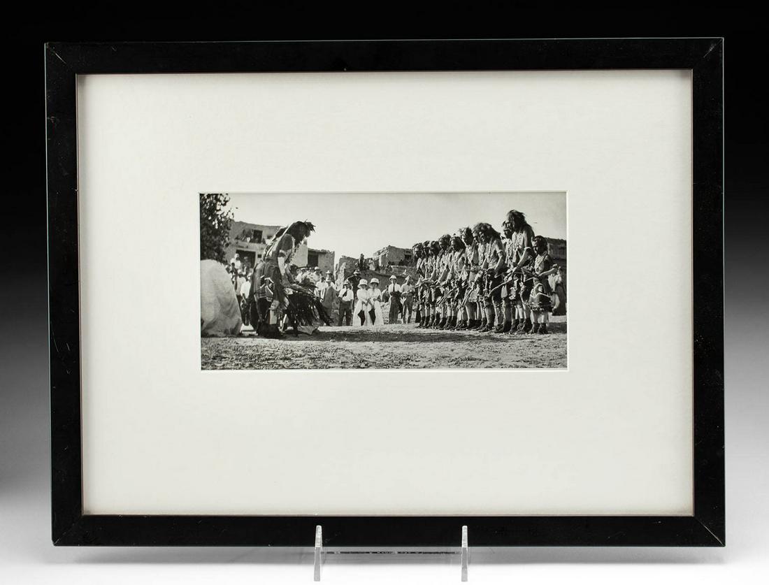 Paul Coze B/W Photograph - Snake Dance: **Originally Listed At $250** Paul Coze (French/Serbian-American, 1903-1974). Snake Dance. Black and white photograph, n.d. A captivating photograph by ethnographic artist Paul Coze featuring a Hopi S