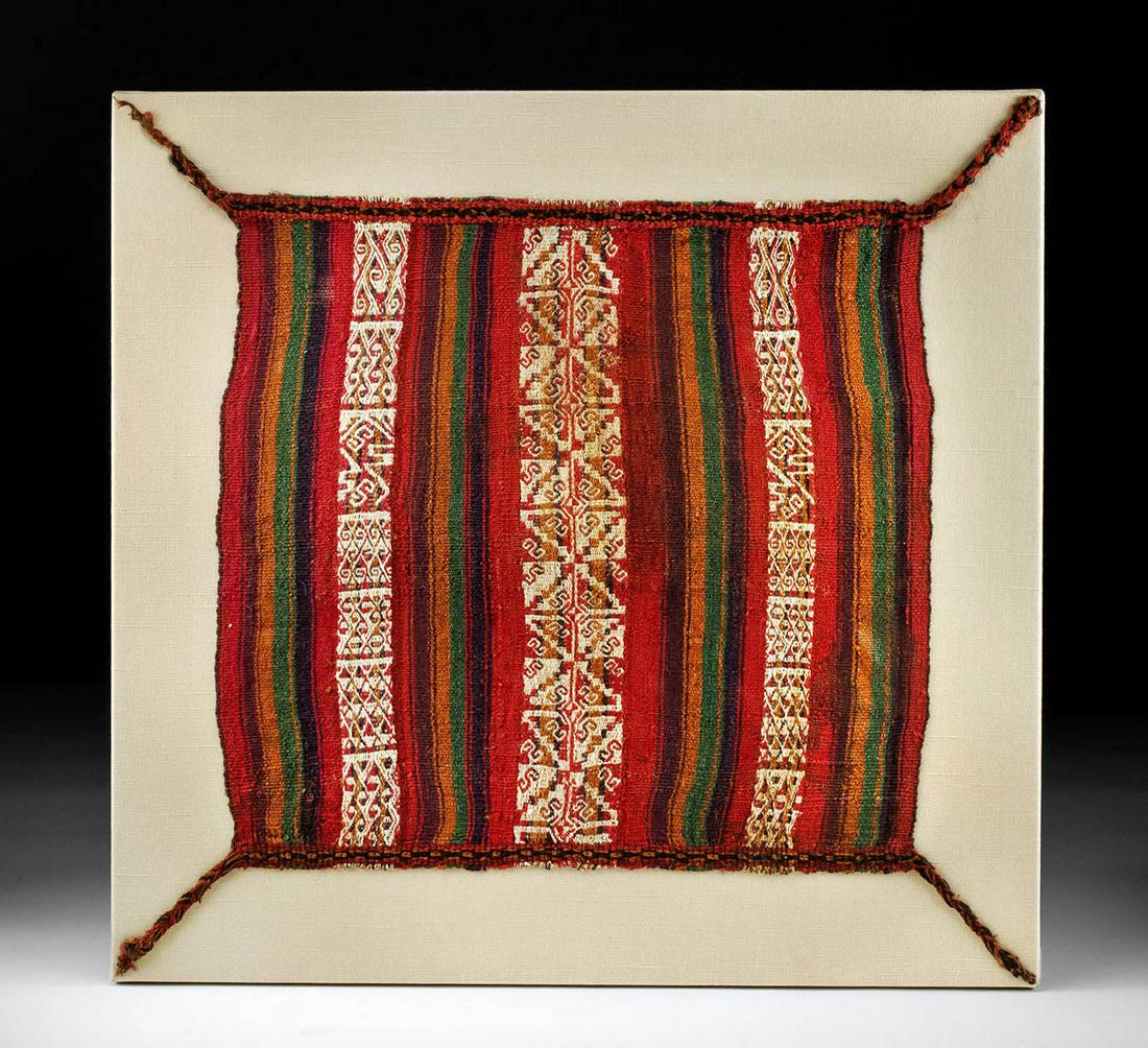 Colorful Inca Wool Textile Cloth w/ Tassels (1 of 3)