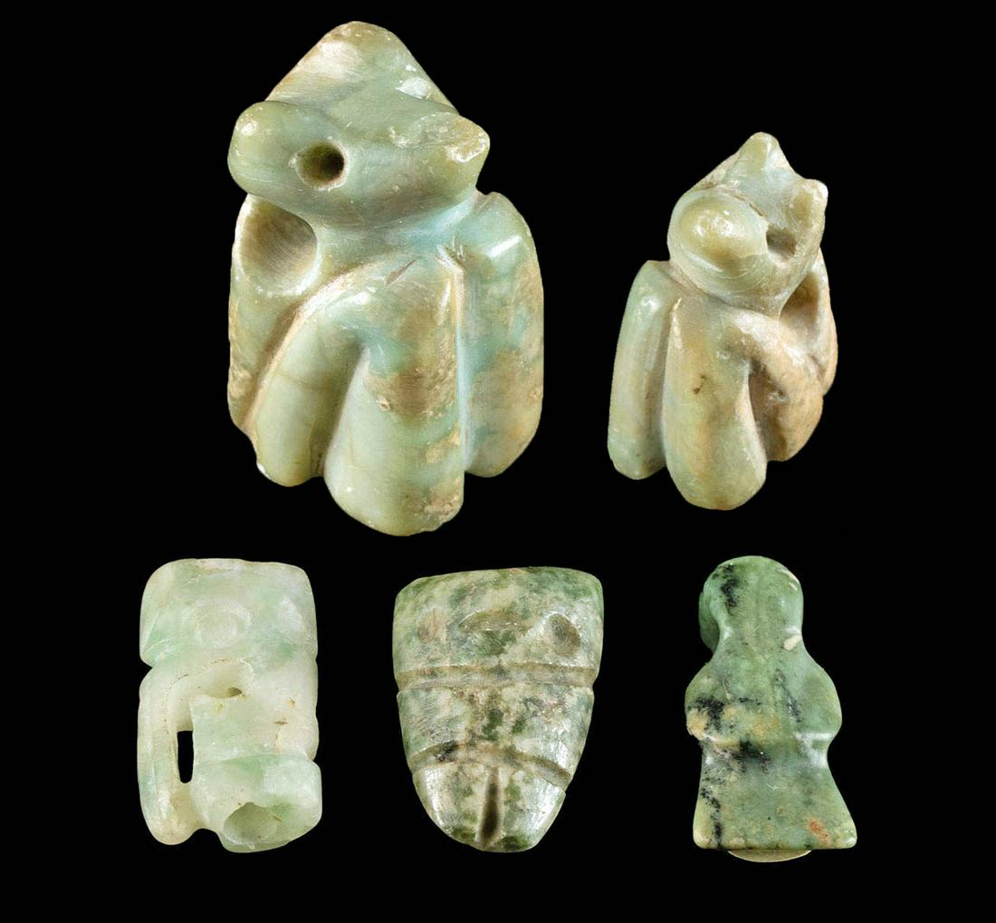 Maya / Costa Rican Jade & Greenstone Zoomorphic Amulets (1 of 2)