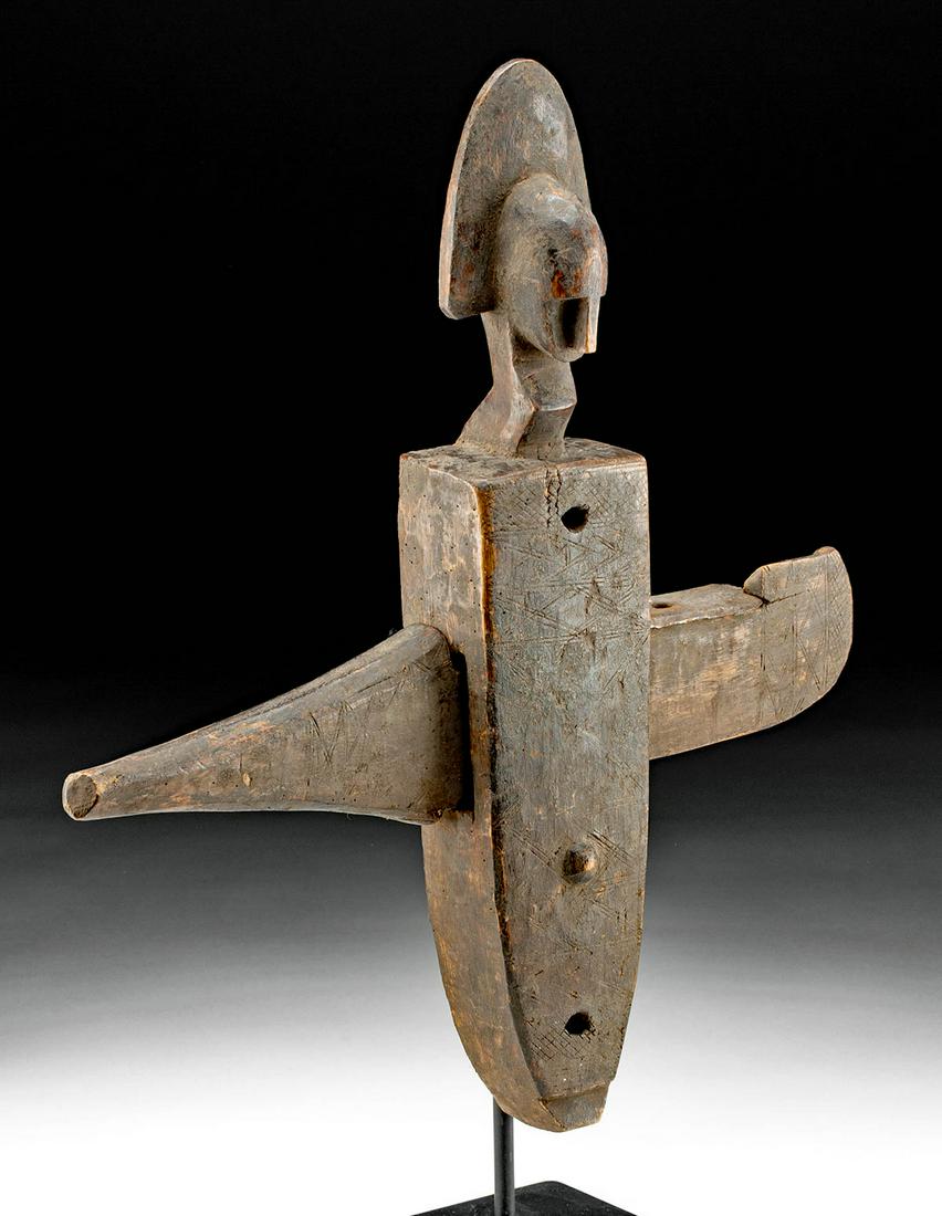 20th C. African Bamana Wood Figural Door Lock (1 of 3)