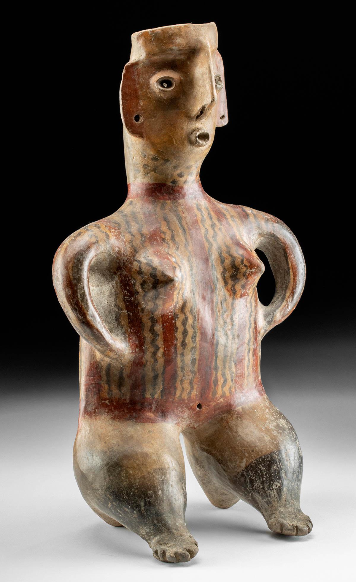 Zacatecas Polychrome Seated Female, ex-Bonhams (1 of 4)
