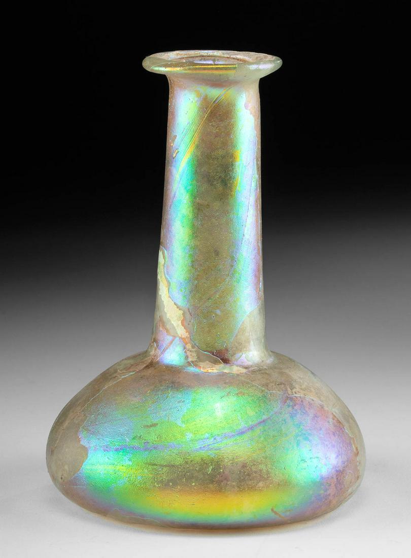 Museum-Exhibited Roman Glass Flask (1 of 4)