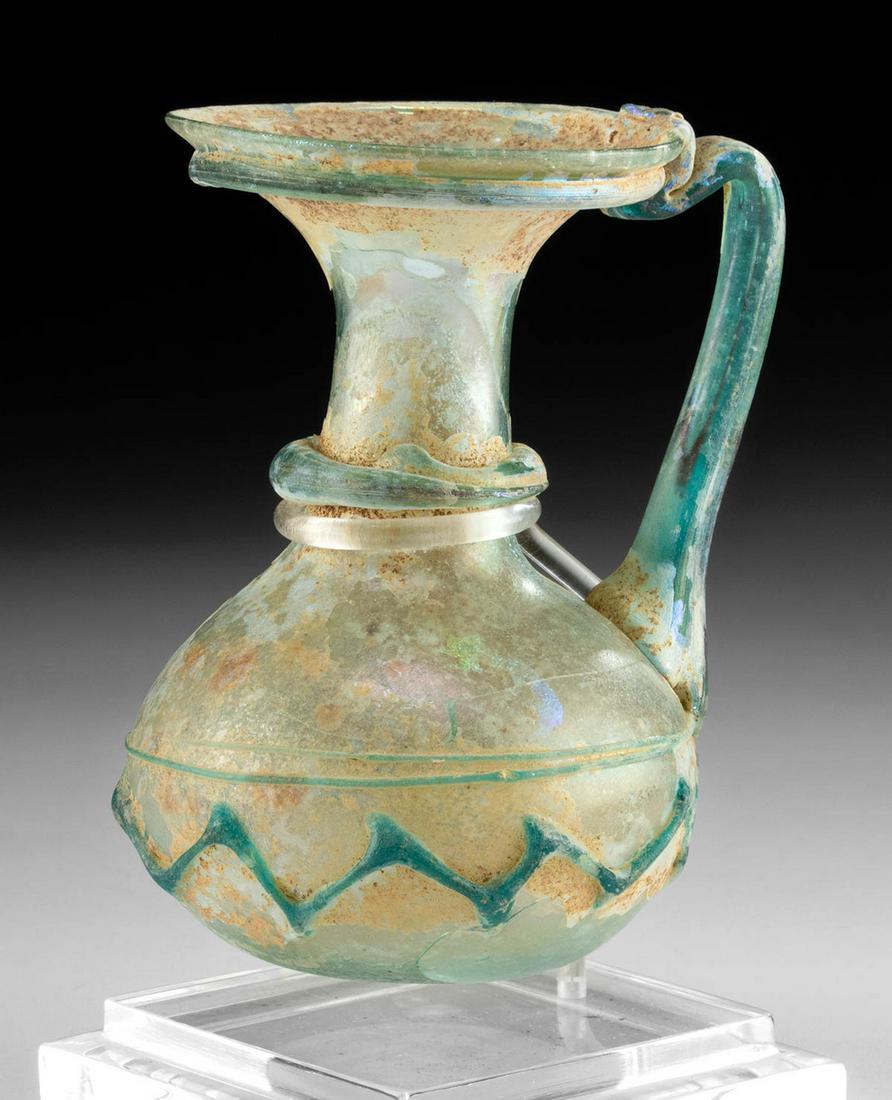 Roman Glass Pitcher w/ Zigzag Trailing - Museum (1 of 4)