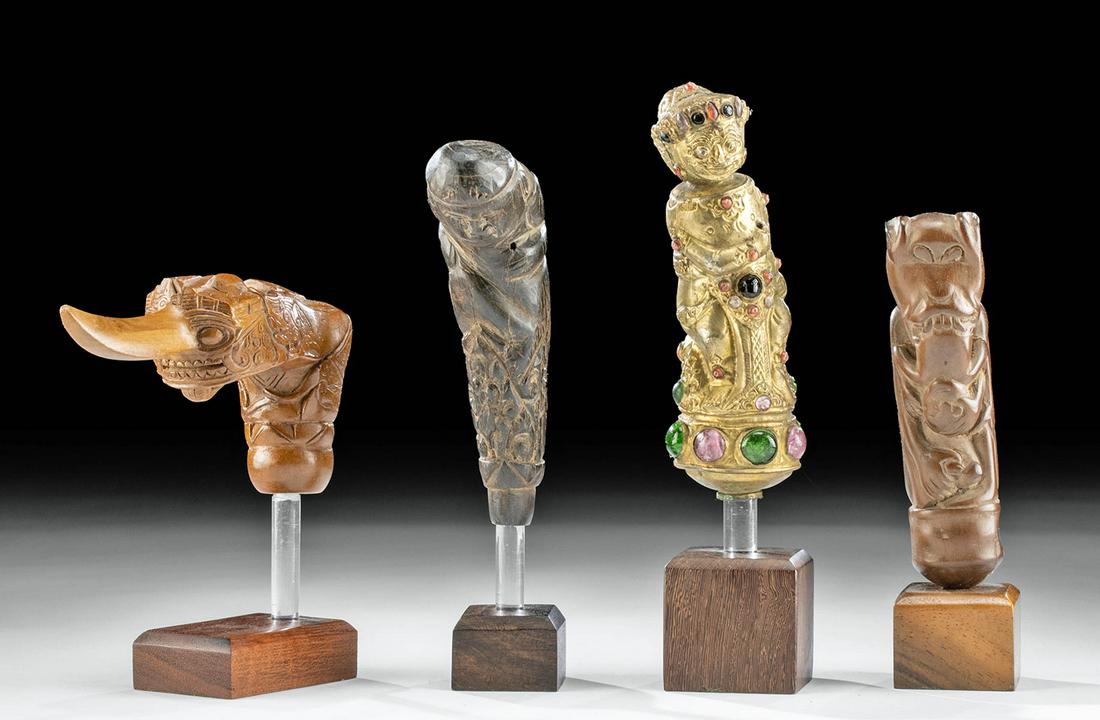 19th C. Indonesian Kris Handles (group of 4) (1 of 3)