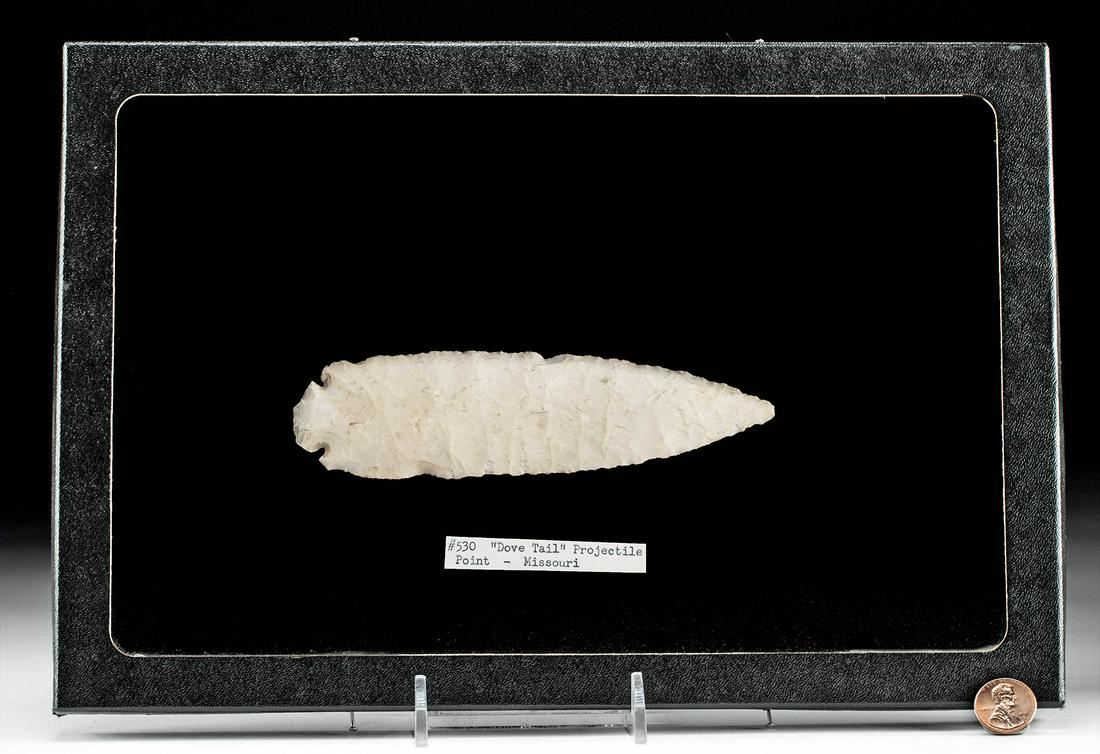 Native American Archaic Stone Dovetail Projectile Point (1 of 2)