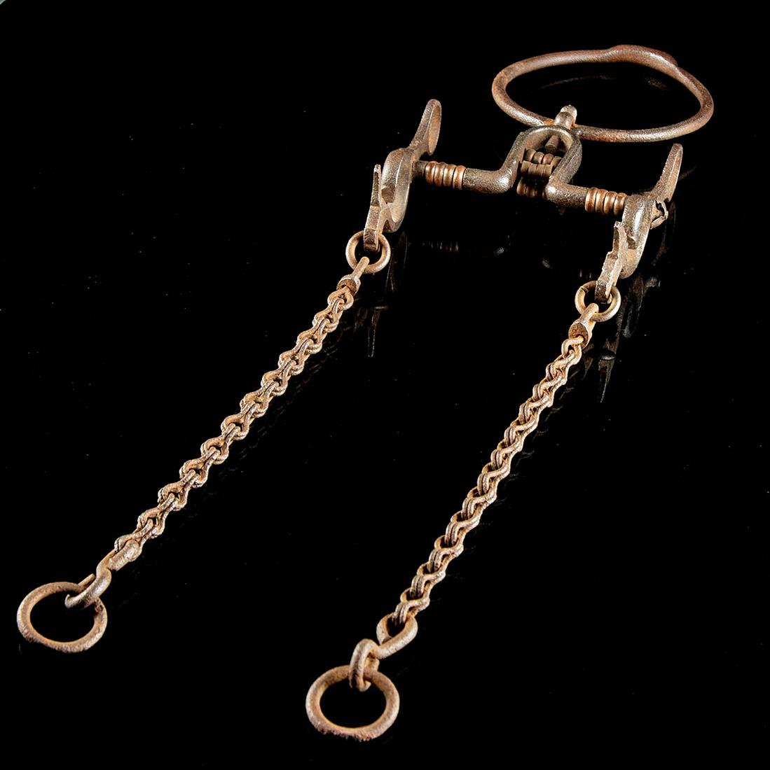 Late 19th C. Mexican Iron & Copper Horse Ring Bit (1 of 6)