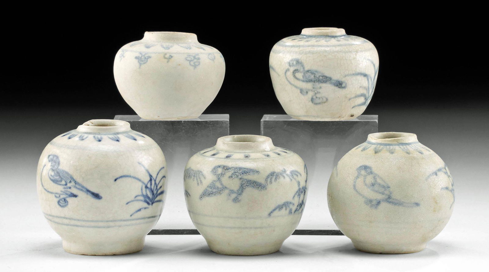 Chinese Ming / Thai Sawankhalok Pottery Jarlets (5) (1 of 4)