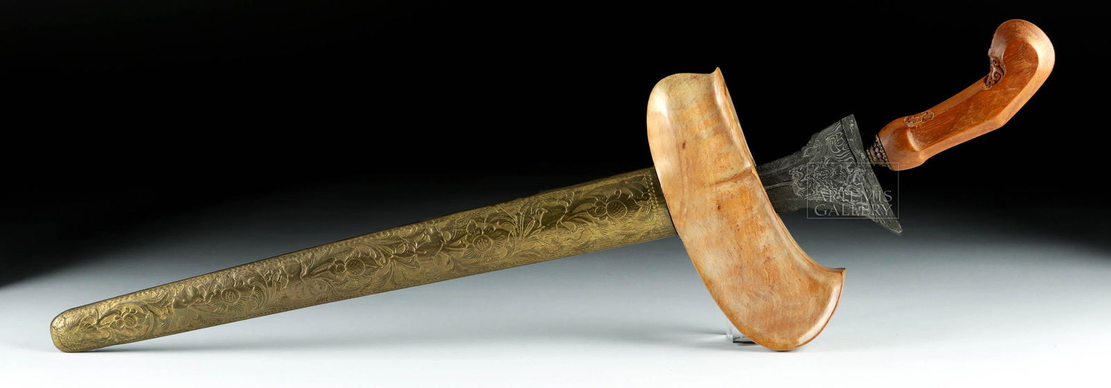 Early 20th C. Indonesian Iron, Wood, & Brass Kris (1 of 5)