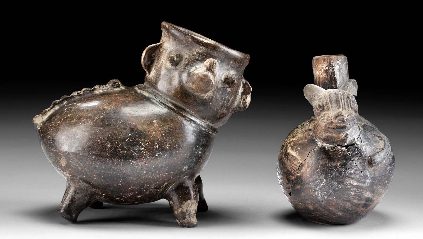 Tairona & Chimu Blackware Vessels - Zoomorphs (1 of 5)