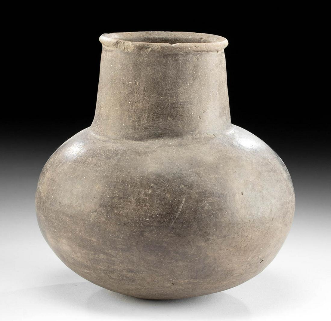 11th C. Mississippian Grayware Bottle (1 of 4)