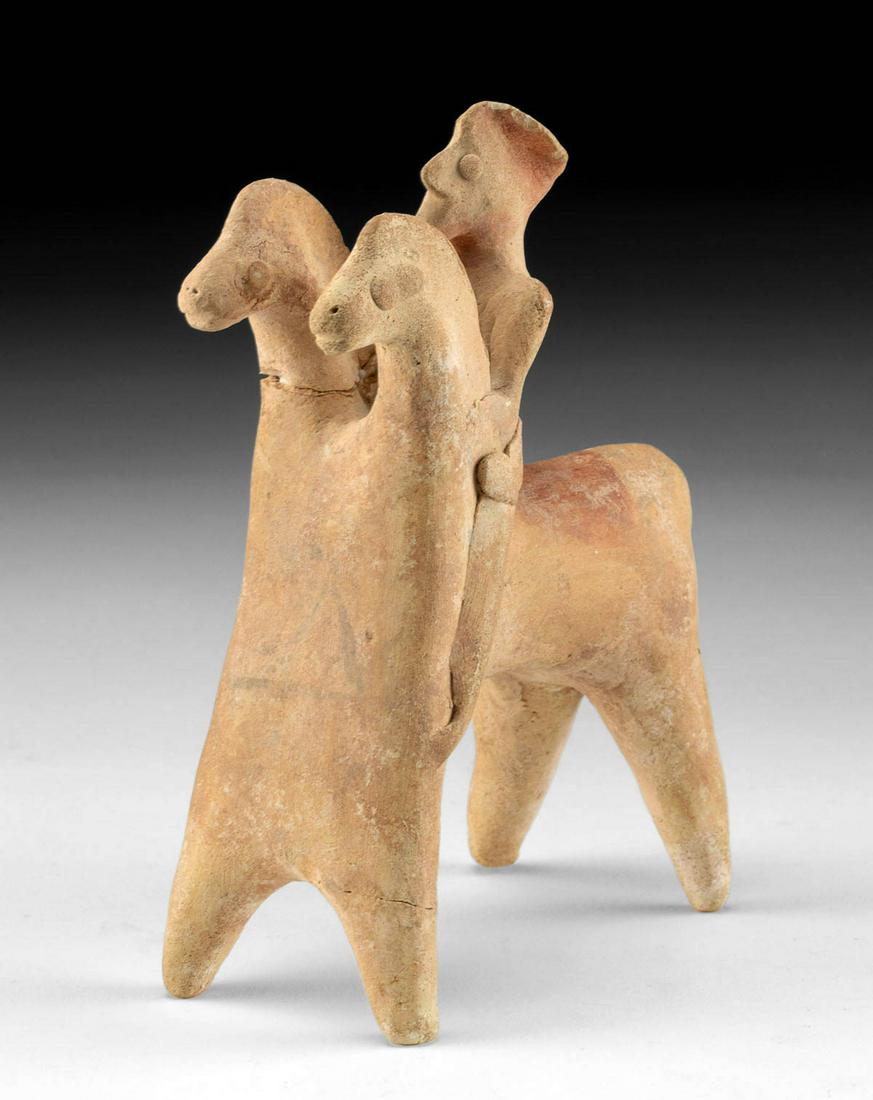Cypro-Archaic 2-Headed Horse w/ Rider, TL'd (1 of 4)
