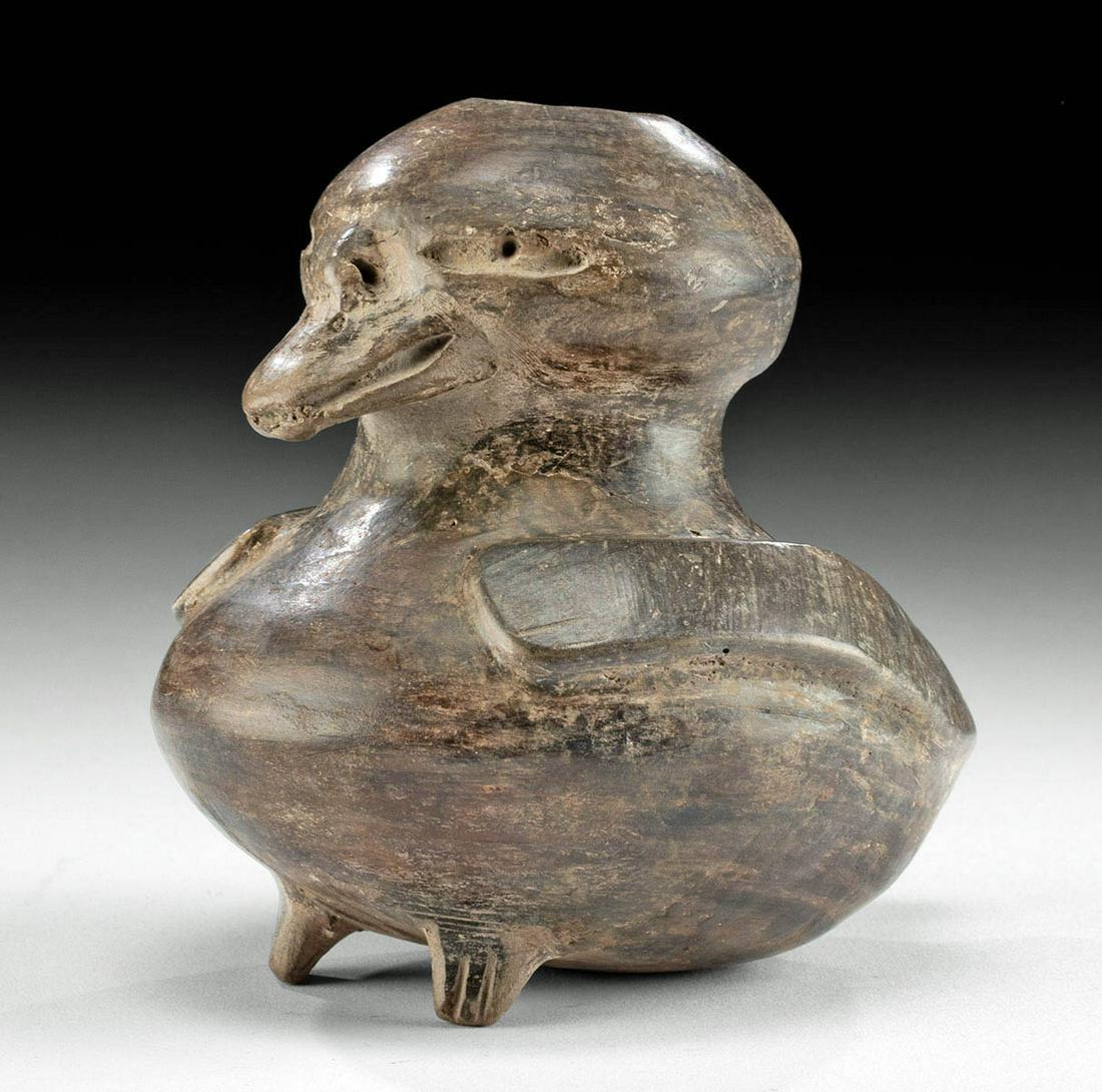 Olmec Blackware Effigy Vessel Duck Form, TL Tested (1 of 5)