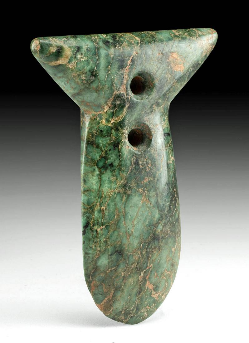 Large Maya Greenstone T-Form Axe Head / Gorget (1 of 4)