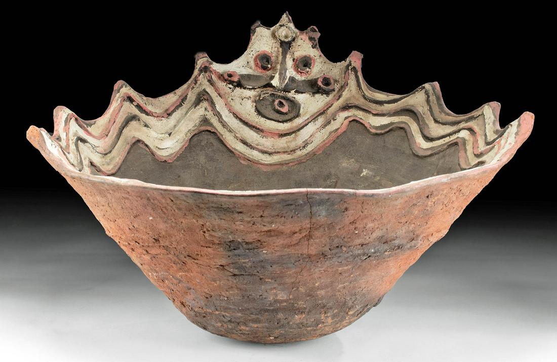 Huge 20th C. PNG Sepik River Gugumbe / Fireplace Bowl (1 of 4)