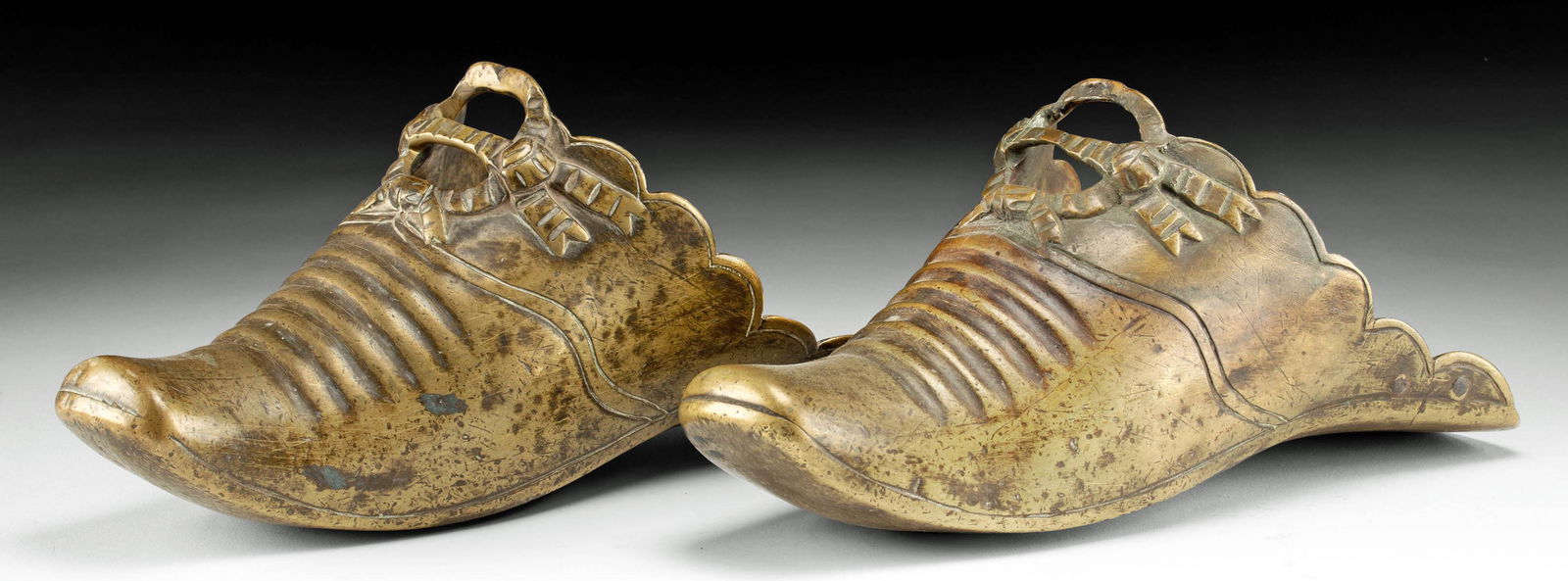 19th C. Spanish Colonial Brass Slipper Stirrups (pr) (1 of 3)