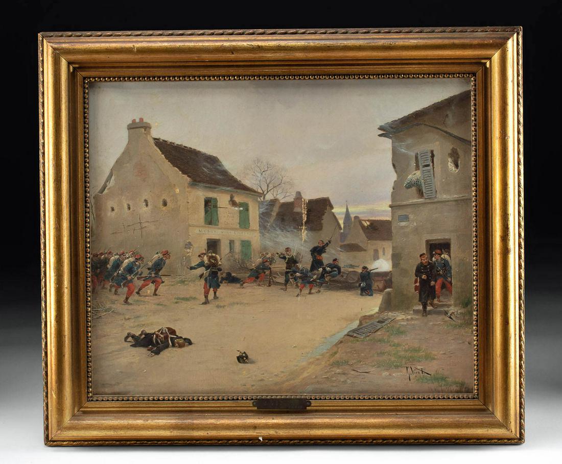 19th C. Gustave Vient Painting Franco-Prussian War (1 of 4)
