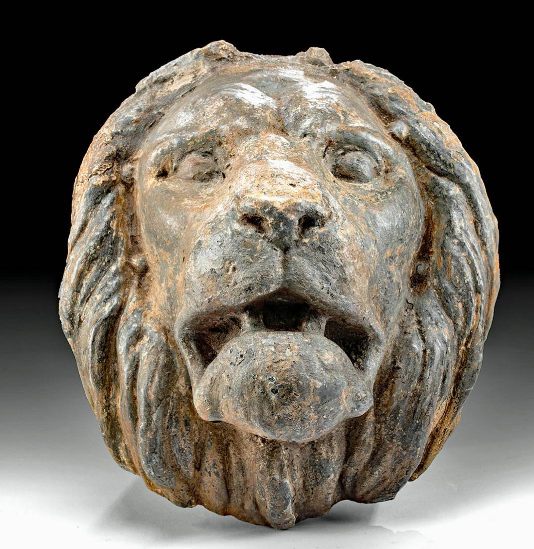 19th C. European Plaster Protome Lion's Head (1 of 4)