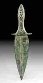 Rare Early Luristan Bronze Short Dagger (1 of 3)