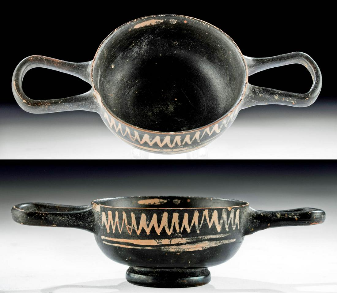 Miniature Greek Apulian Xenon Pottery Skyphos (1 of 5)