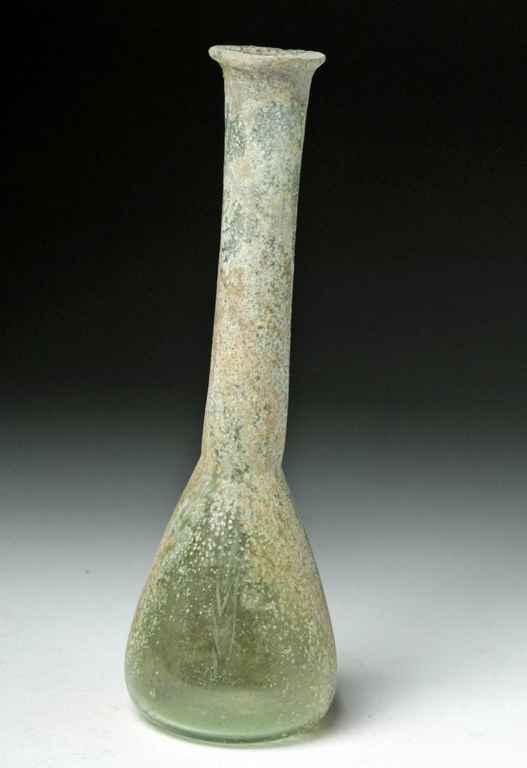 Tall Roman Green Glass Vial (1 of 6)