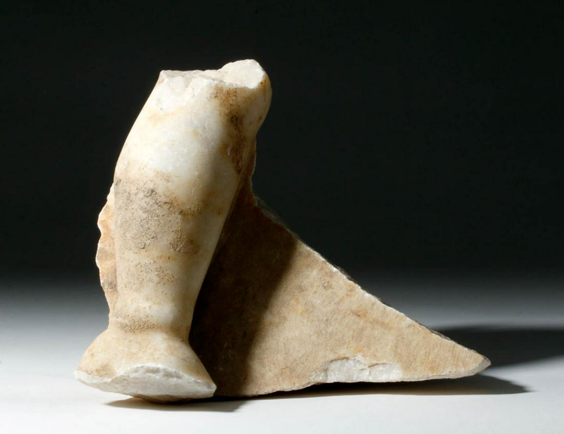 Roman Marble Sarcophagus Fragment Lower Leg (1 of 5)