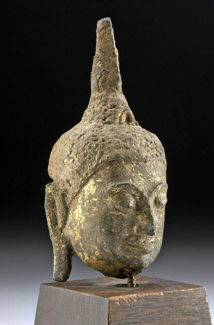 15th C. Thai Ayutthaya Gilded Buddha Head (1 of 3)