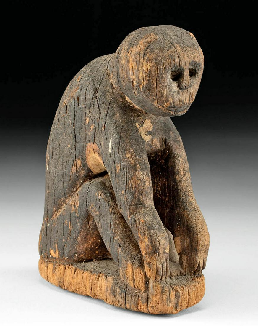 19th C. Indonesian Dayak Wood Monkey Figure (1 of 3)