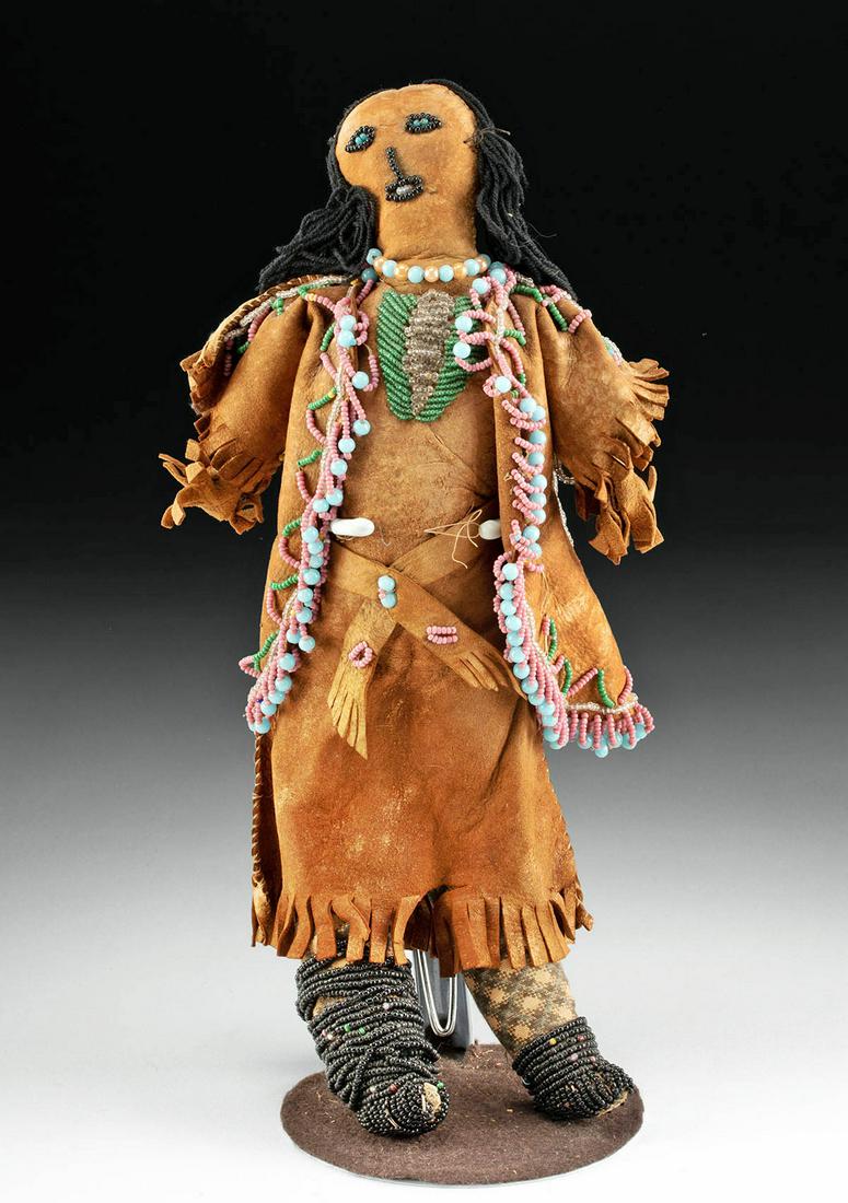 20th C. Native American Plains Beaded Child's Doll (1 of 4)