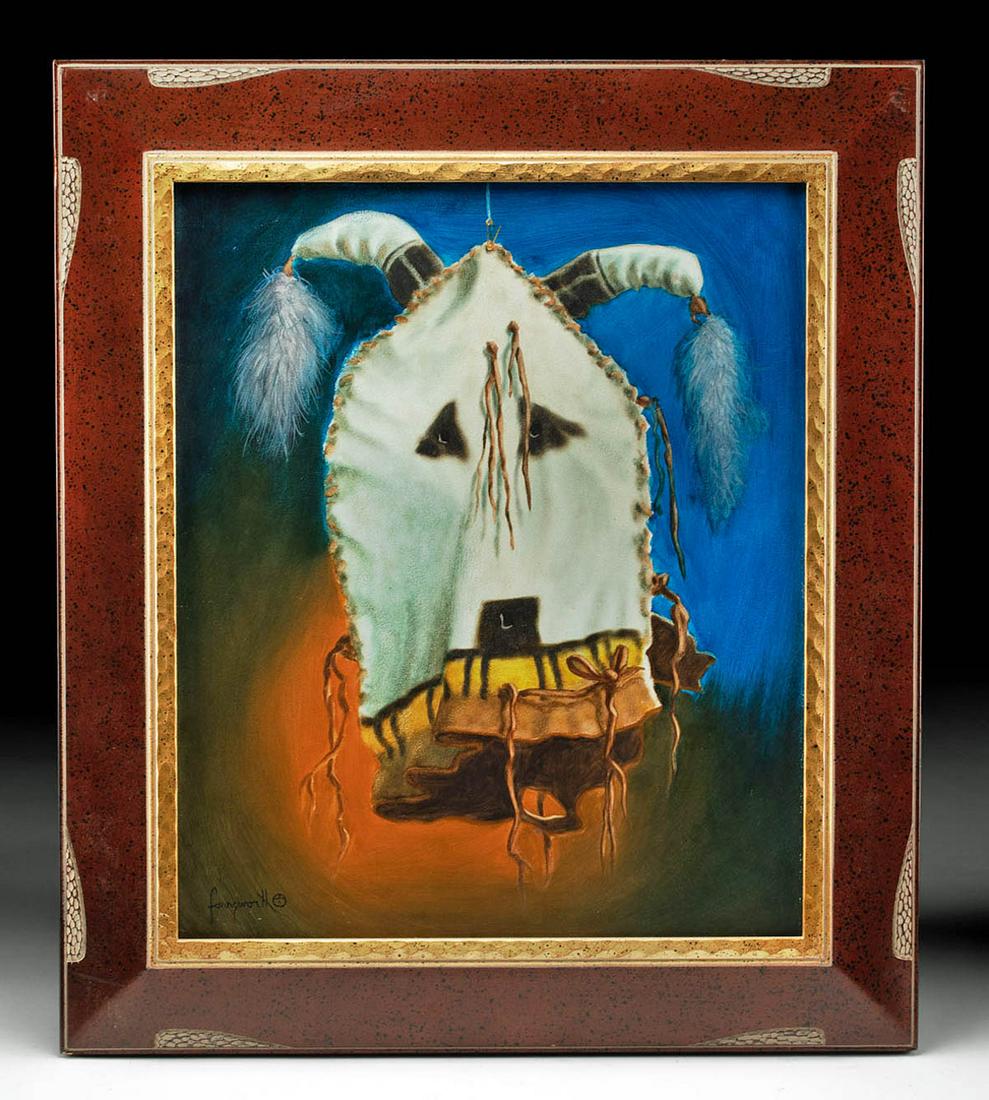 John Farnsworth Painting Paiyakamu Kachina Mask (1 of 4)