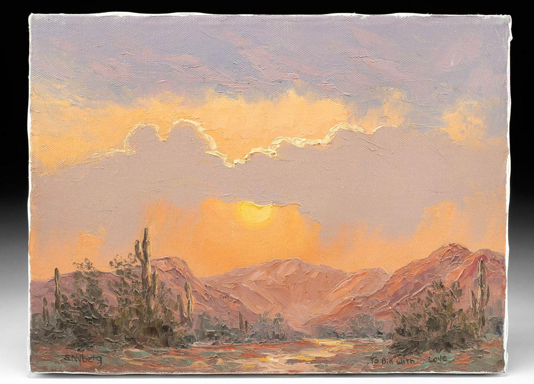 Susanne Nyberg Painting - Arizona Desert at Sunset (1 of 4)