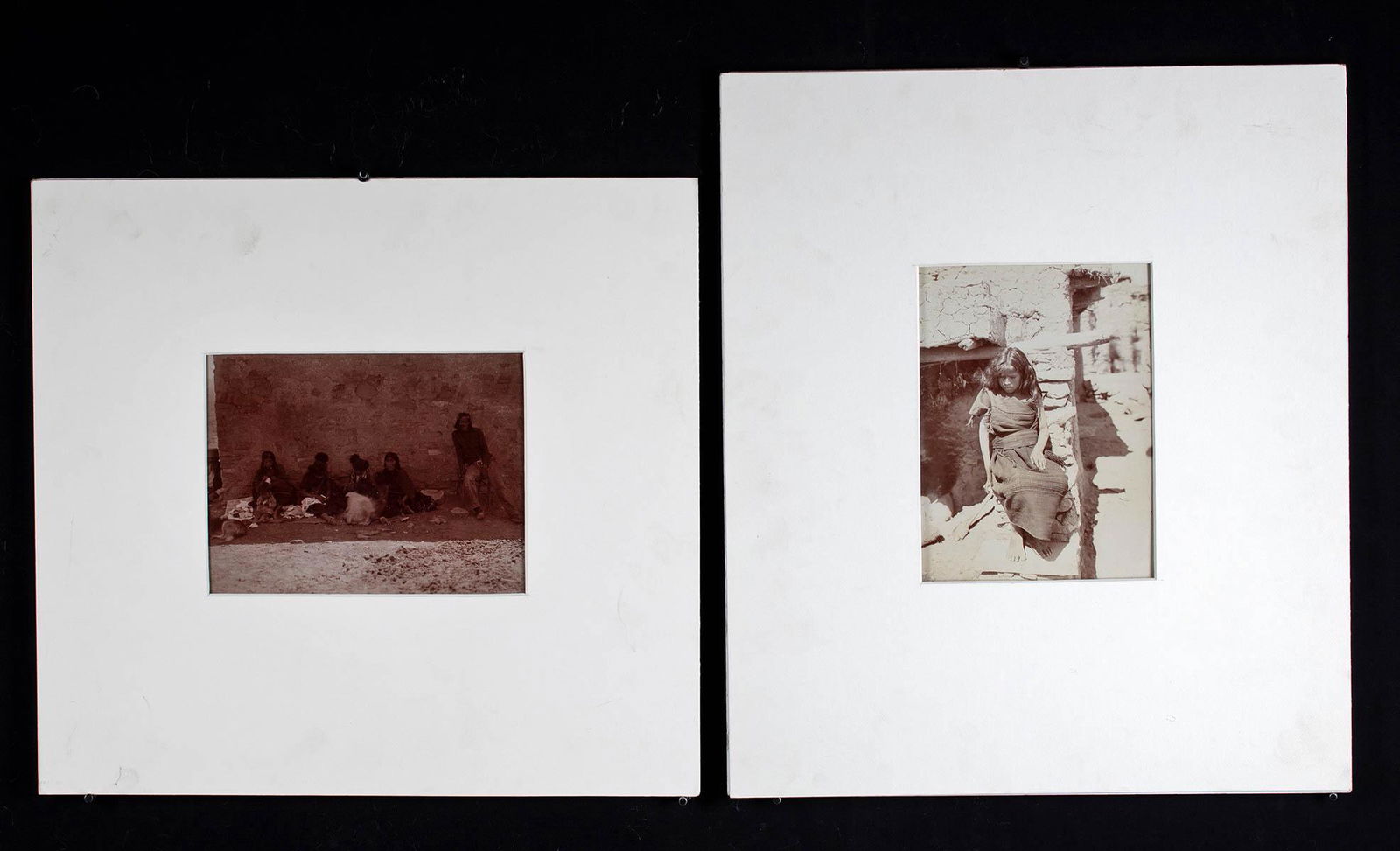 2 George Wharton James Photos - Hopi Scenes (1902) (1 of 4)