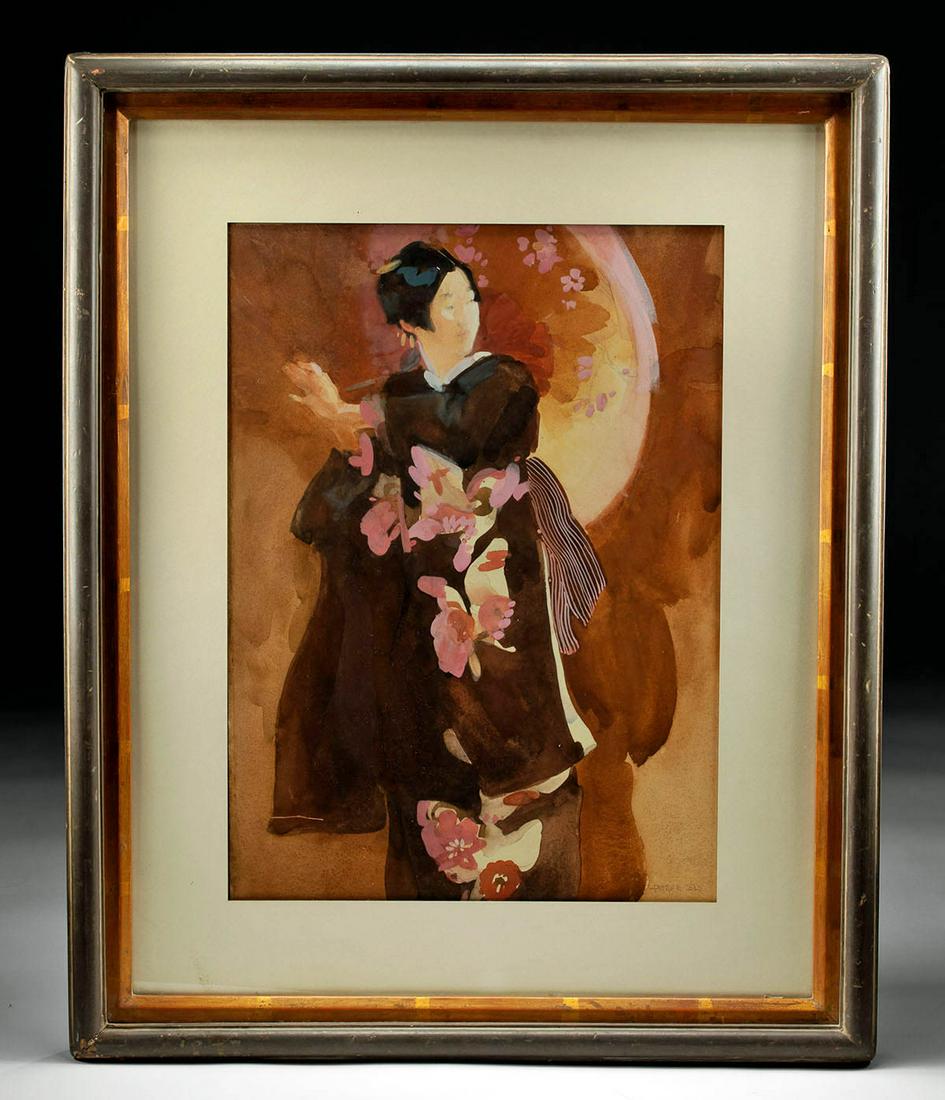 Gay Patterson Painting - "Cho (Butterfly)" ca. 1970s (1 of 4)