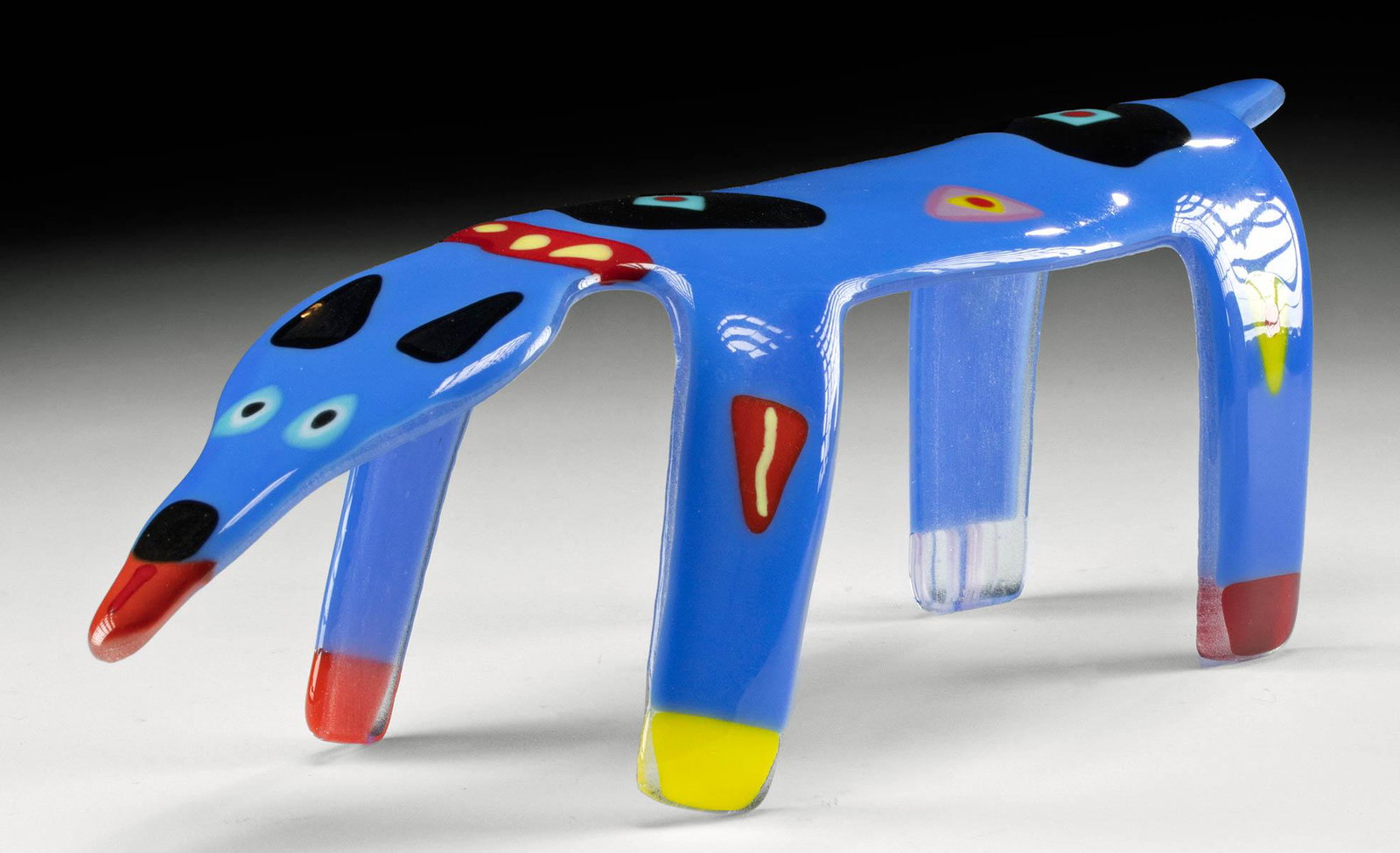 Richard Reinhardt Art Glass Dog Sculpture (1994) (1 of 5)