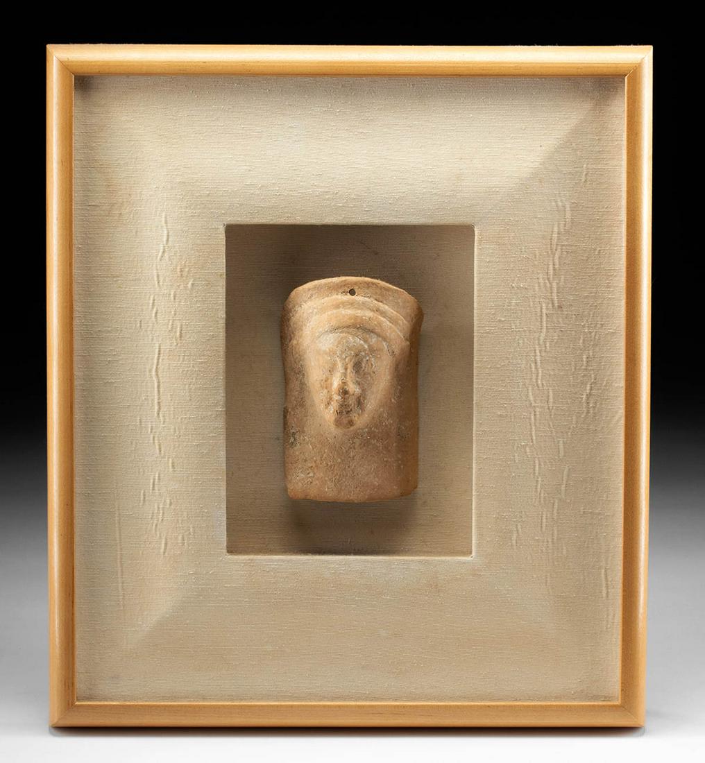 Greek Archaic Pottery Protome (Votive Head) (1 of 4)