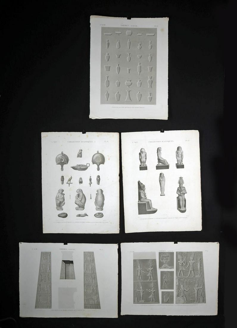 Five 19th C. French Engravings of Egyptian Artifacts (1 of 7)