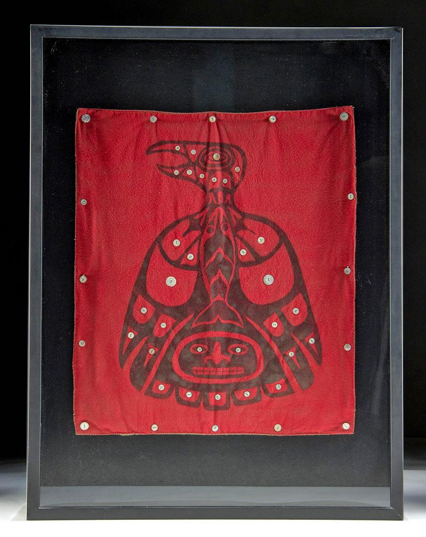 Tlingit Button Wool Button Blanket w/ Raven Crest (1 of 5)