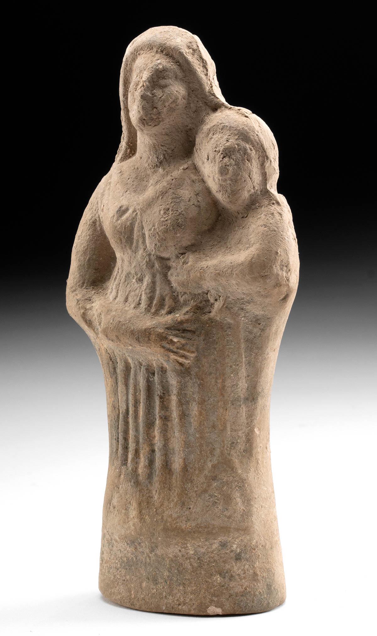 Greek Hellenistic Figure - Mother Holding Her Child (1 of 3)
