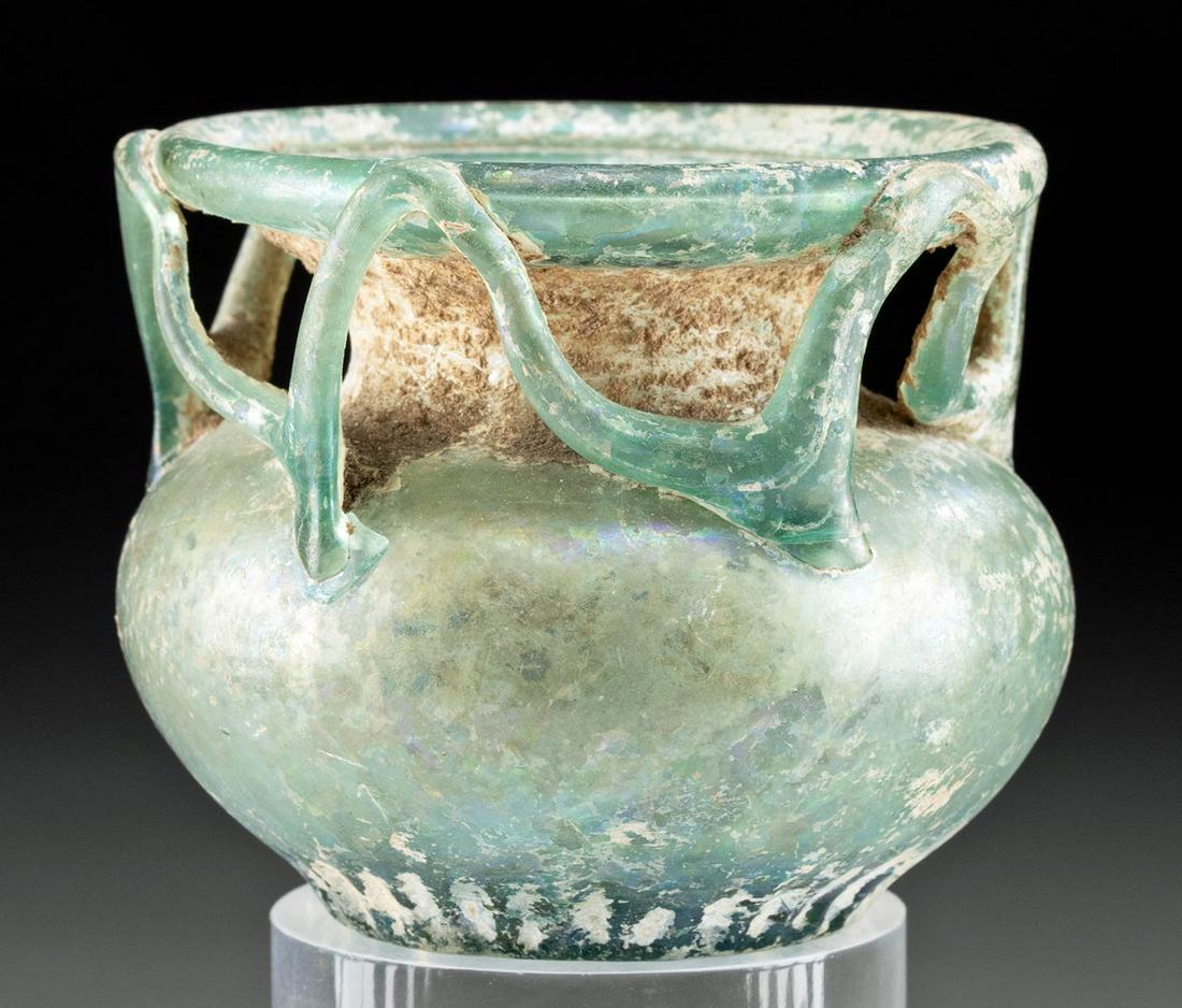 Roman Glass Jarlet w/ Applied Trailing (1 of 4)